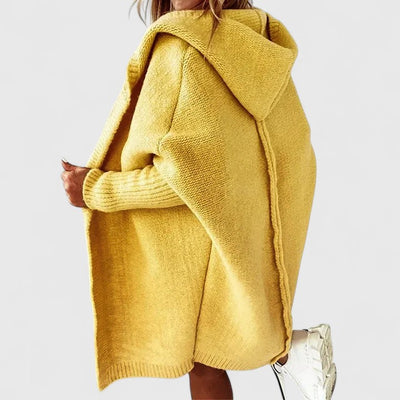 yellow womens long sleeve knit cardigan