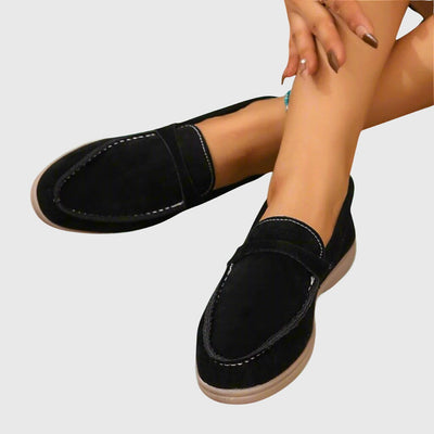 black womens orthopedic loafers