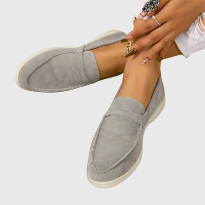 gray womens orthopedic loafers