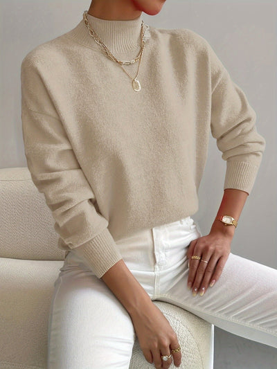 beige womens turtleneck sweater