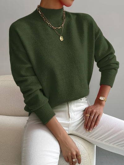 green womens turtleneck sweater