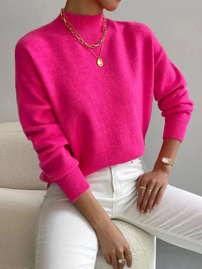 pink womens turtleneck sweater