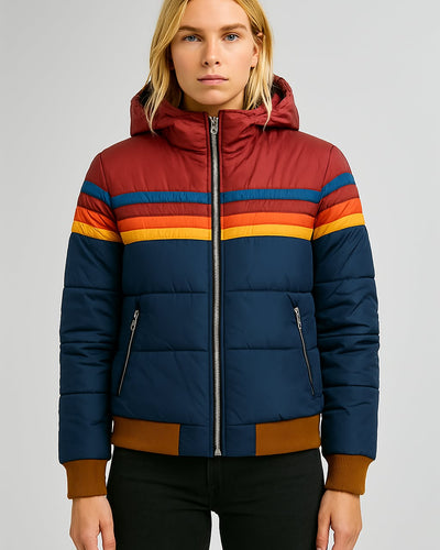 navy blue women’s waterproof jacket