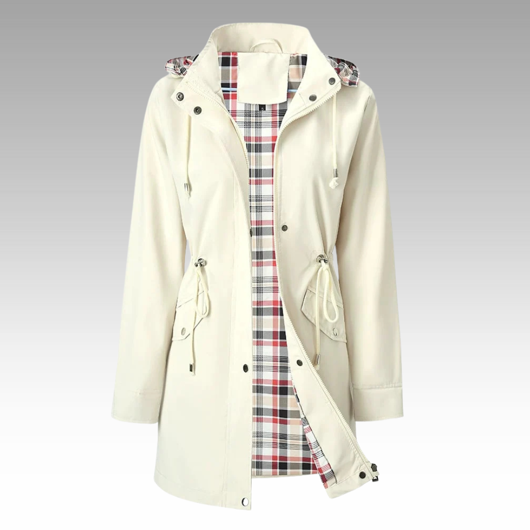 white women’s waterproof trench coat