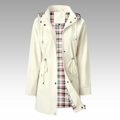 white women’s waterproof trench coat