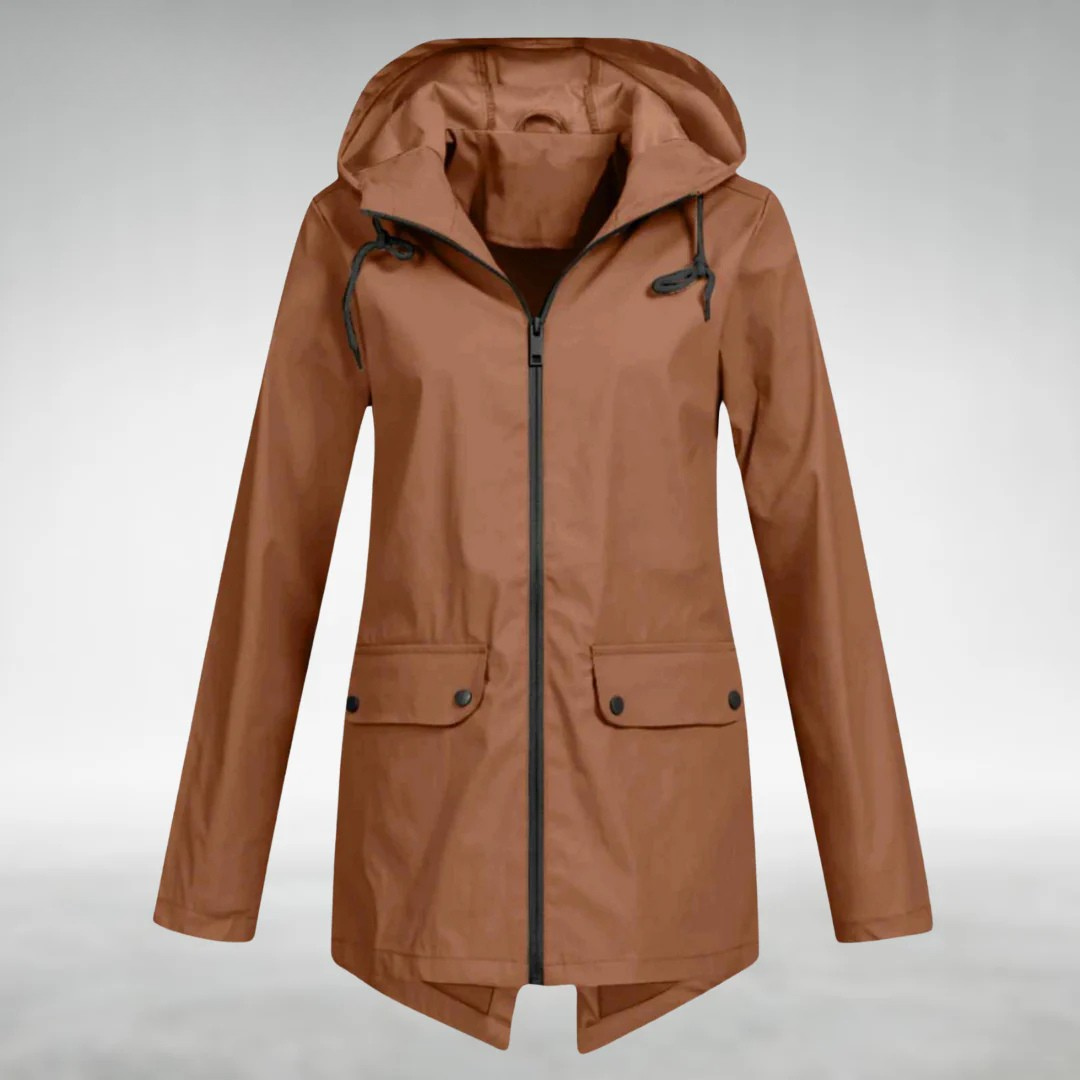 brown womens wind & waterproof jacket
