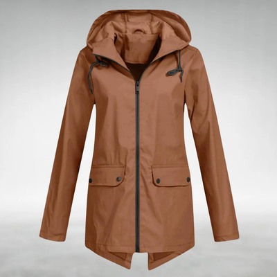 brown womens wind & waterproof jacket