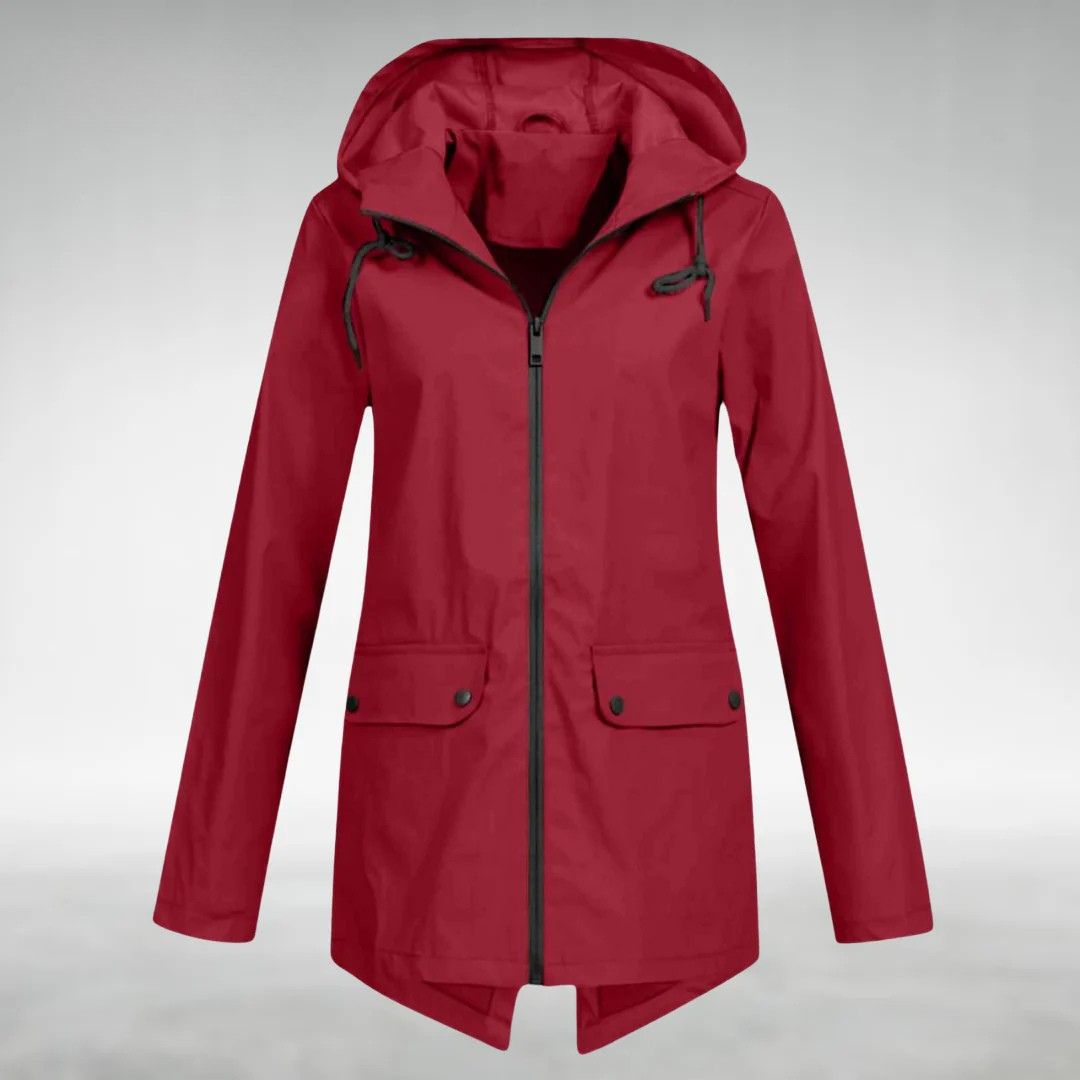 red womens wind & waterproof jacket