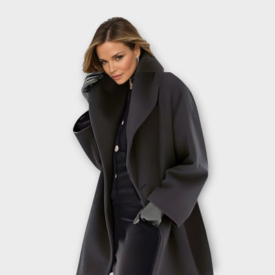 black women’s wool windproof coat